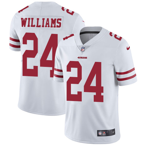 San Francisco 49ers Limited White Men K Waun Williams Road NFL Jersey 24 Vapor Untouchable